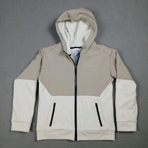 NWT DSG Boys Medium (10-12) Sport Sherpa Jacket Khaki Sand Long Sleeve Full Zip